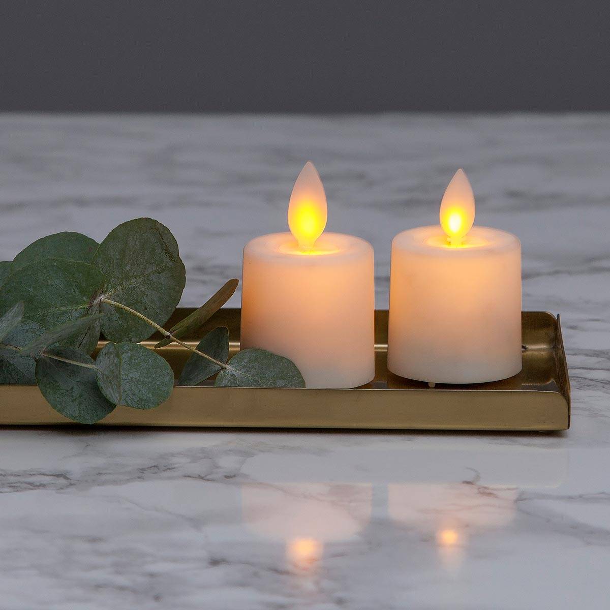 Star Trading - 2er Set Mini LED-Kerzen M-TWINKLE 6x3,8cm mi Timer