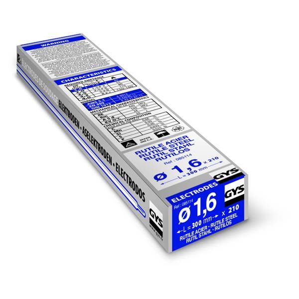 Schweißelektroden 210 St. O x L 1.6 mm 300 40 A max.