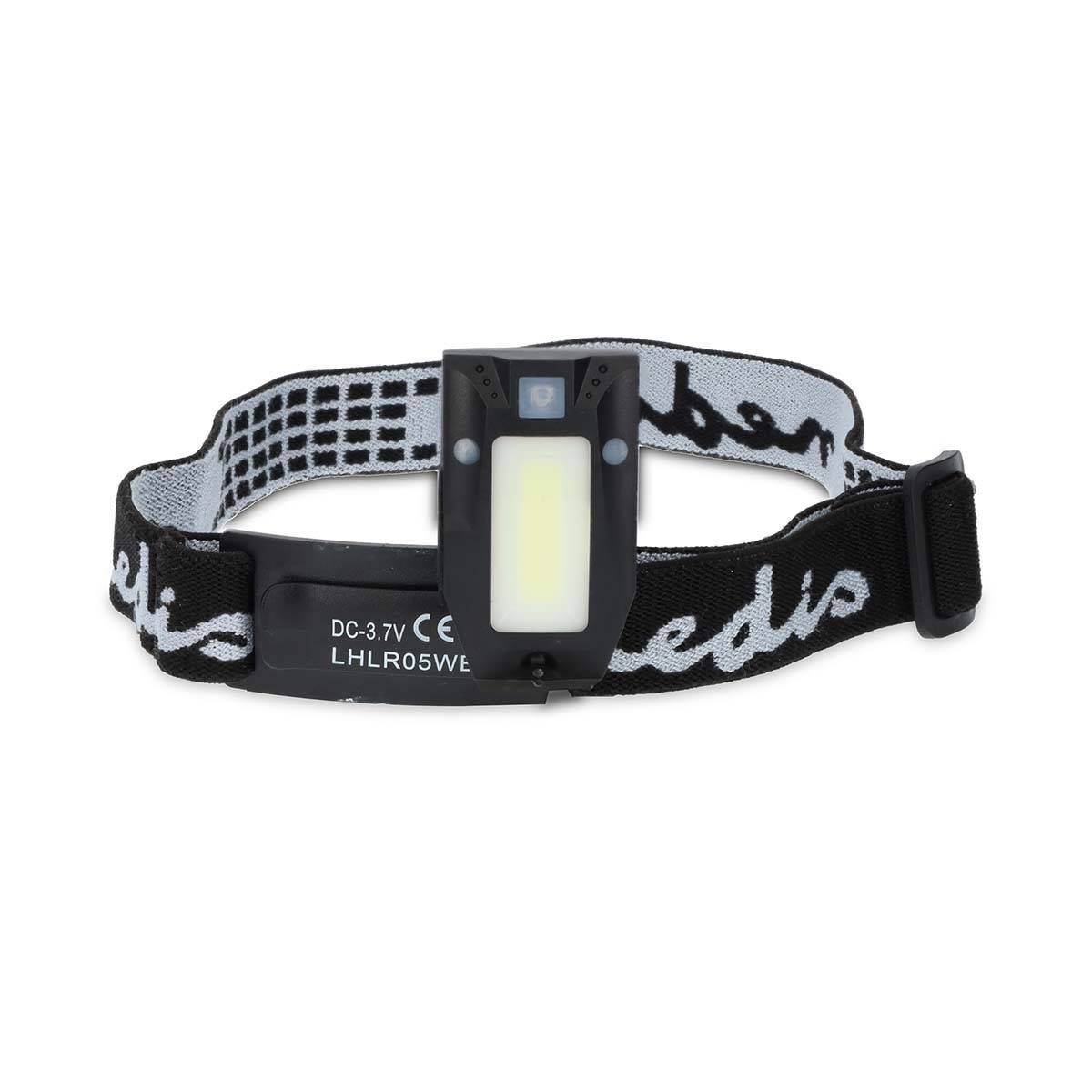 LED-Stirnlampe IPX4 180lm 360° neigbar akku Schwarz