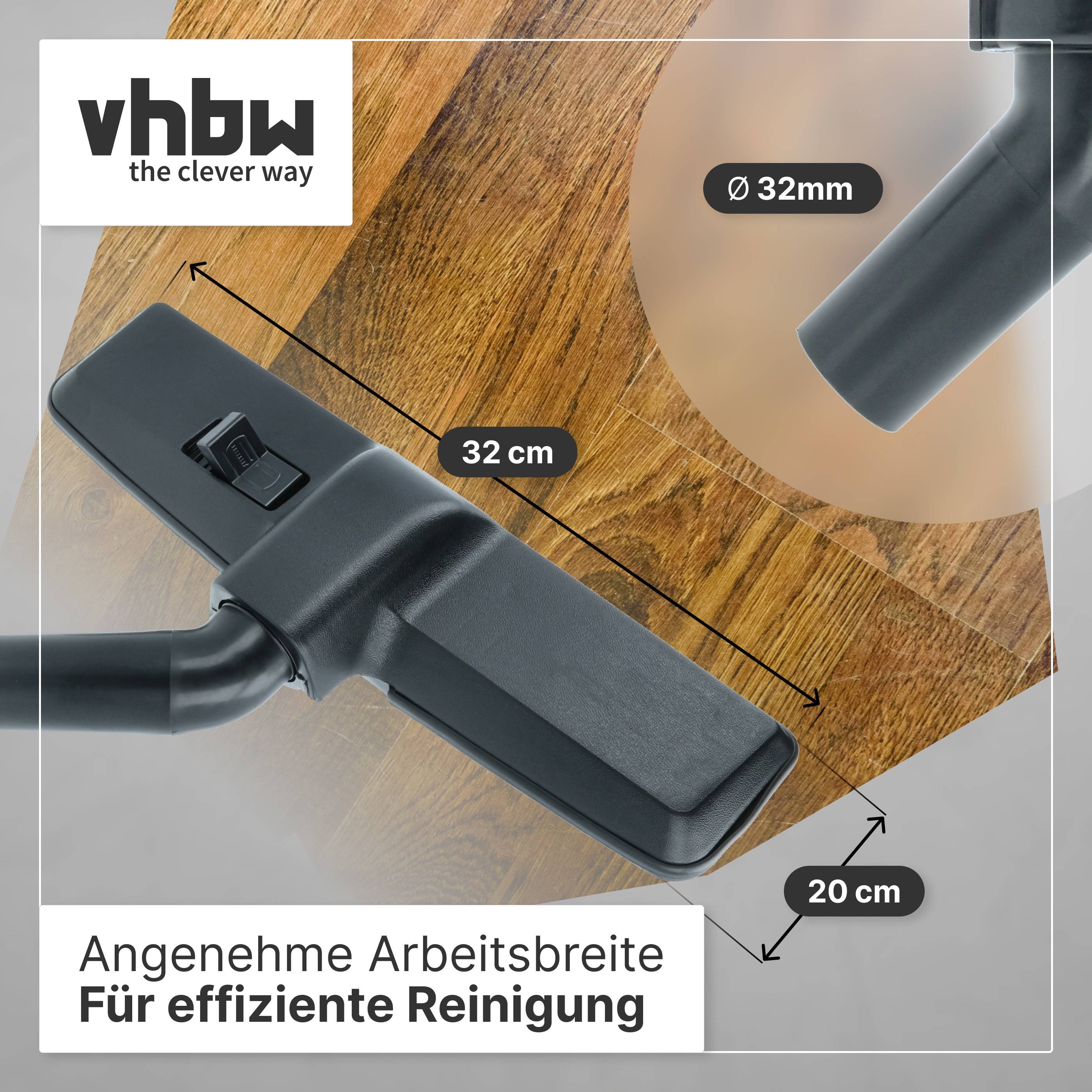 vhbw 5x Bodendüse für Teppiche kompatibel mit Hitachi CV-300 P, CV-300, CV-3300, CV-3200, CV-400 eco Staubsauger mit