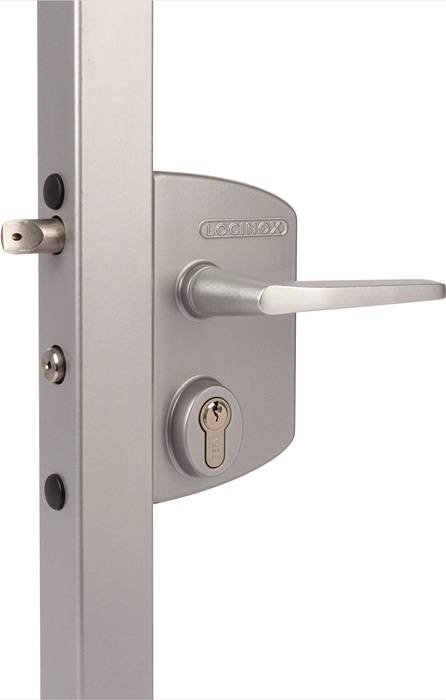 LOCINOX Industrieschloss silber 4-Loch Mont.f.60-80mm Profile LOCINOX elektro