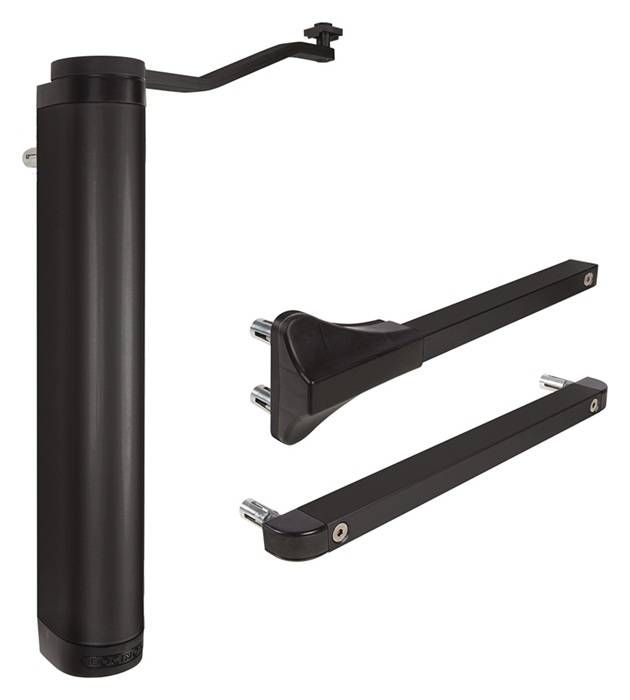 LOCINOX Torschließer VERTICLOSE-2 Alu.elox.schwarz Retrofit Öffnungsw.90/180Gra