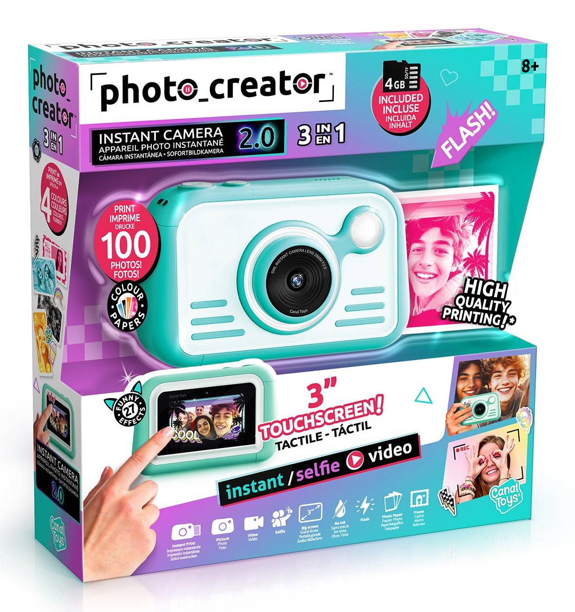 Canal Toys Photo Creator CLK046, Arktisblau, Weiß, Rahmen, SD, 3,10 s, 7,62 cm (3"), USB