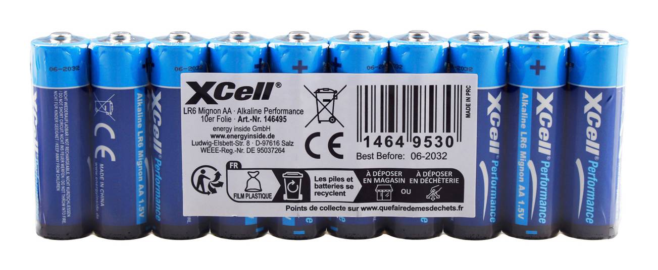 XCell Performance Alkaline LR6 Mignon AA Batterie 100er Box, Einwegbatterie, AA, Alkali, 1,5 V, 100 Stück(e), 2900 mAh
