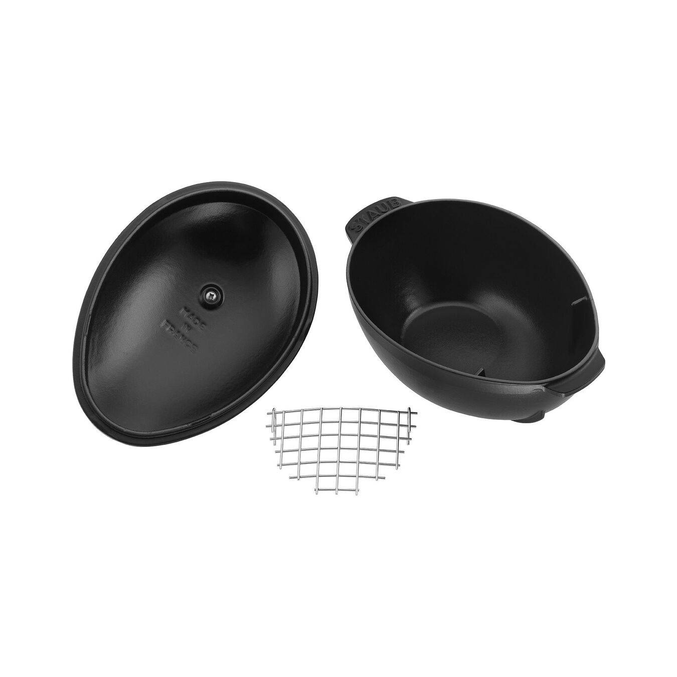 ZWILLING - Staub Mussel pot, Einzelpfanne, Schwarz, Eisenguss, 2 l, 3,2 kg