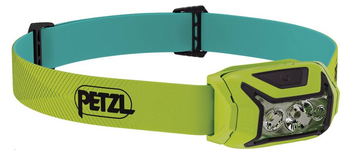 Petzl Actik, Stirnband-Taschenlampe, Gelb, Tasten, Akkustand, IPX4, LED
