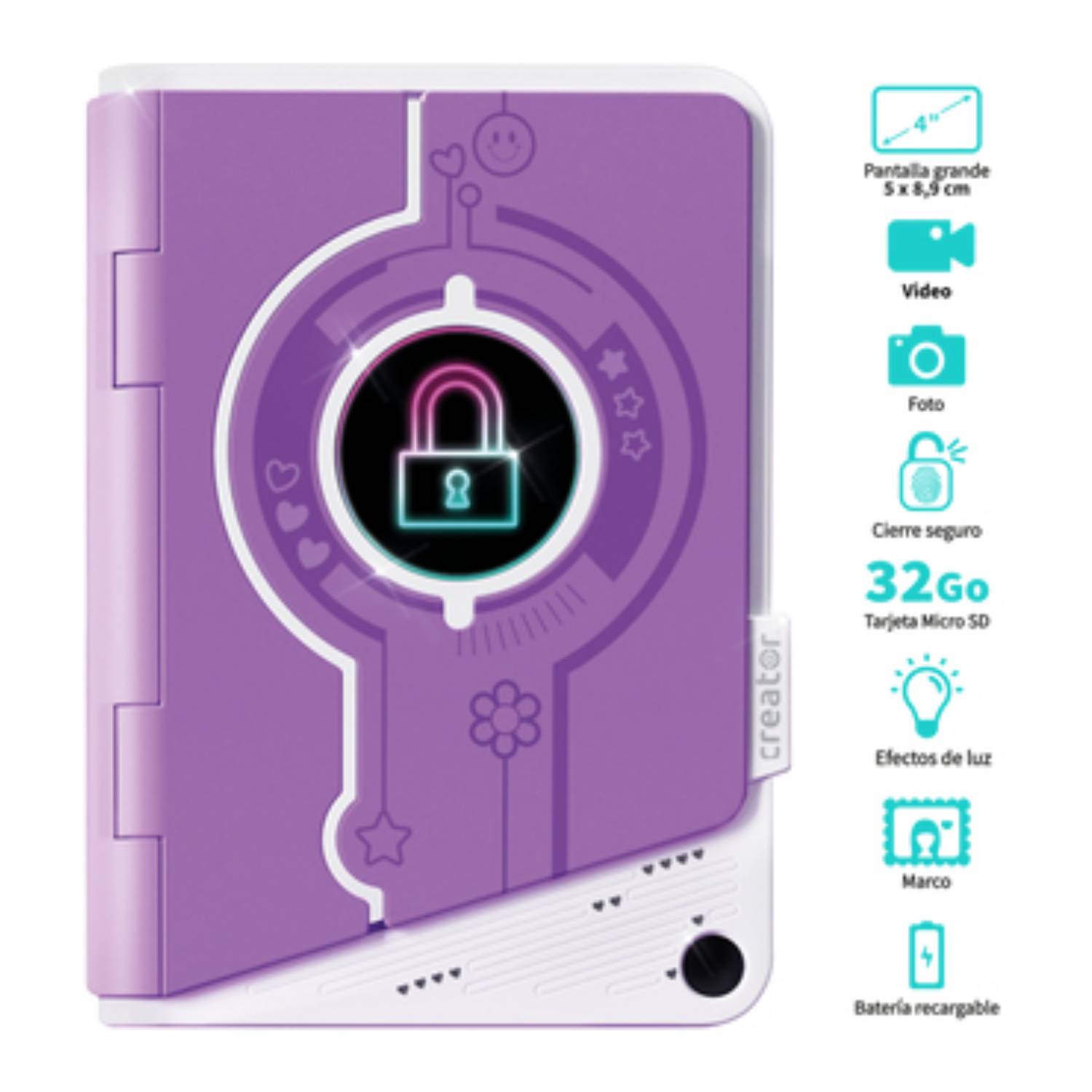 Canal Toys INF043, Elektronisches Tagebuch für Kinder, 7 Jahr(e), Violett