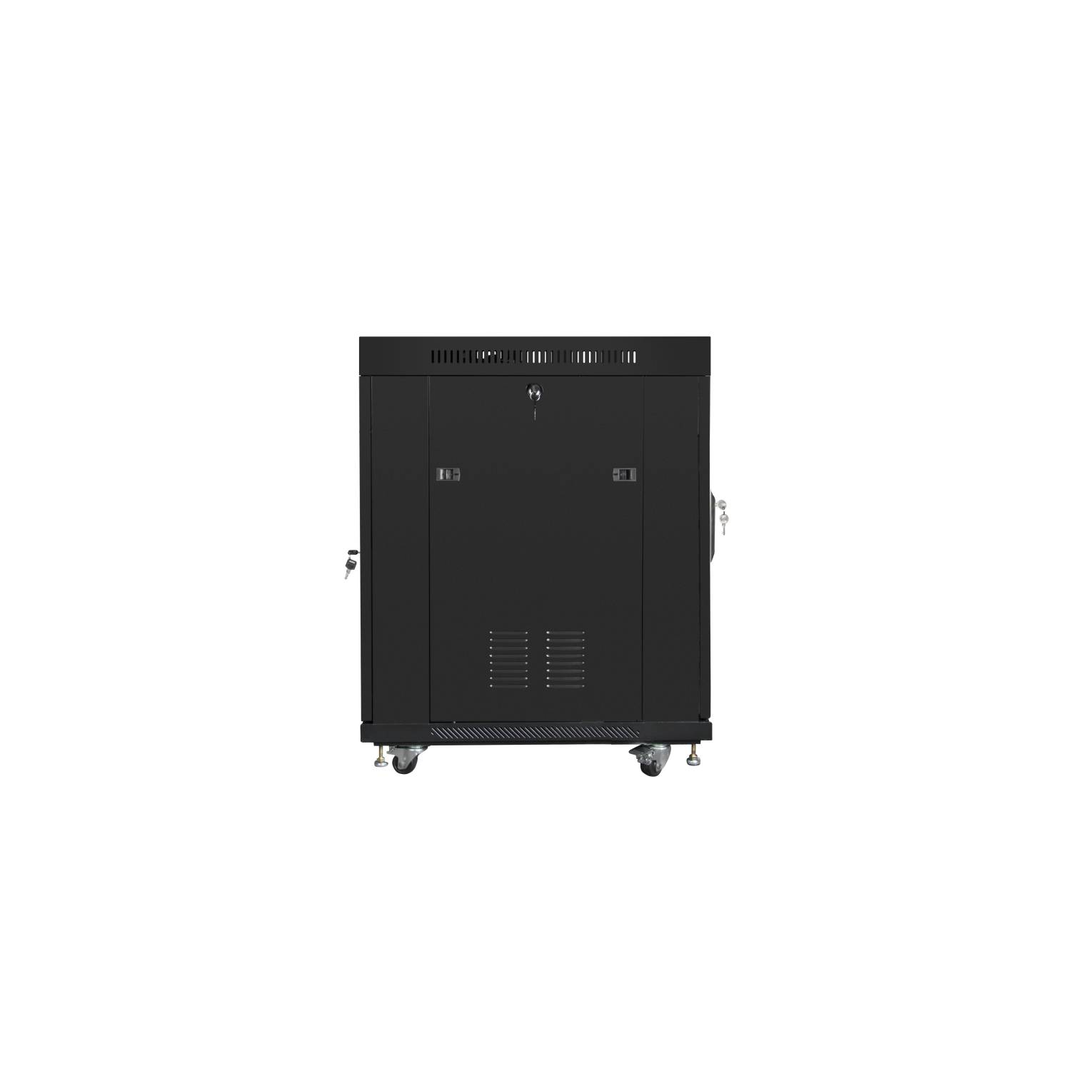 Lanberg Schrank Netzwerkschrank - mit 4 Lüfter, Display - Schwarz, RAL 9004 - 15U - 48.3 cm (19")