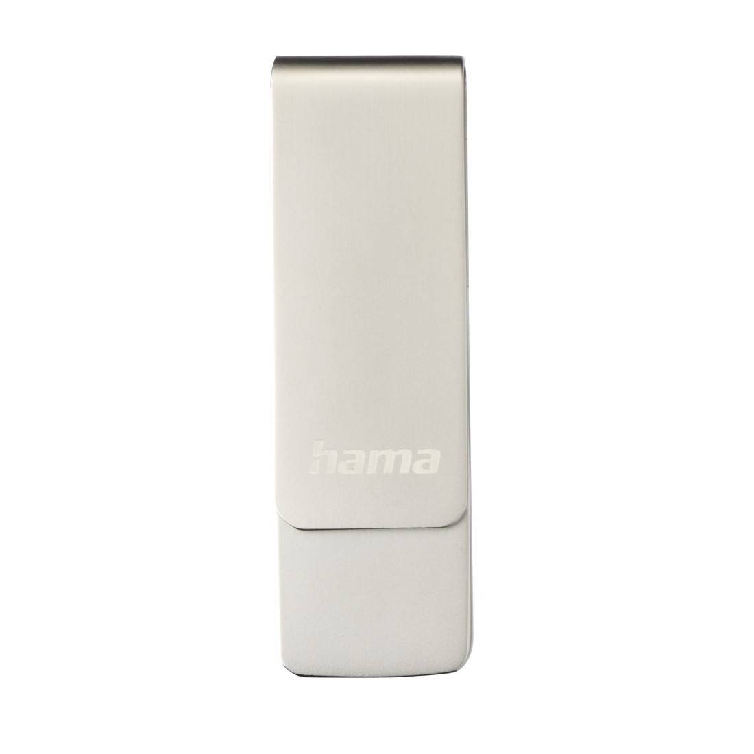 hama 00182486 USB-Stick "Rotate Pro", USB 3.2 Gen1, 128GB, 100MB/s, Silber
