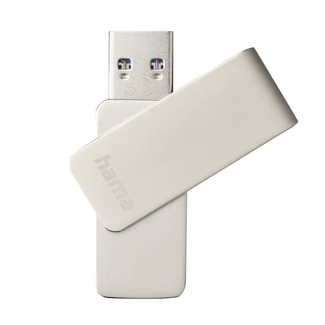 hama 00182486 USB-Stick "Rotate Pro", USB 3.2 Gen1, 128GB, 100MB/s, Silber