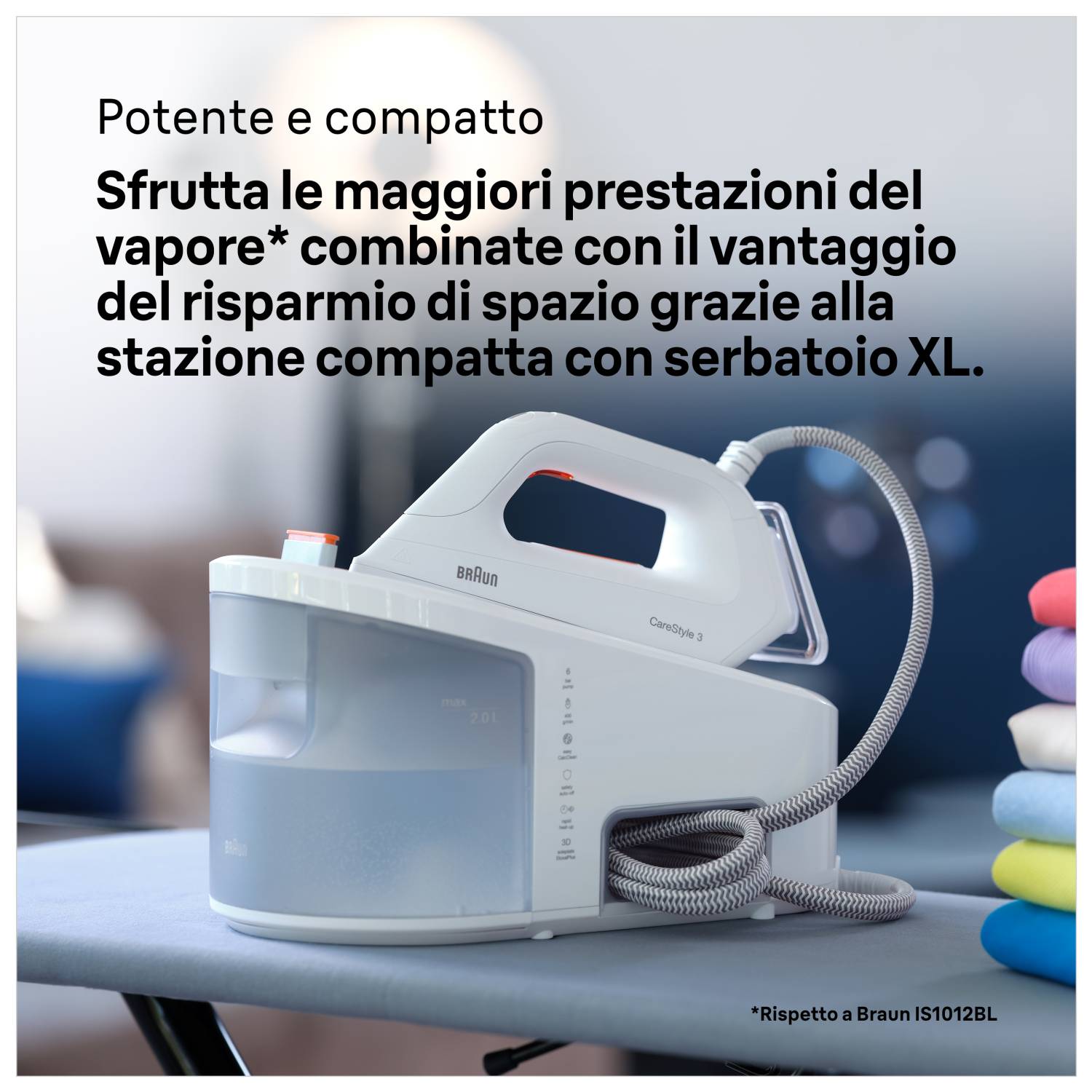 Braun CareStyle 3 IS3132WH, 2400 W, 400 g/min, EloxalPlus soleplate, 6 bar, 2 l, 120 g/min