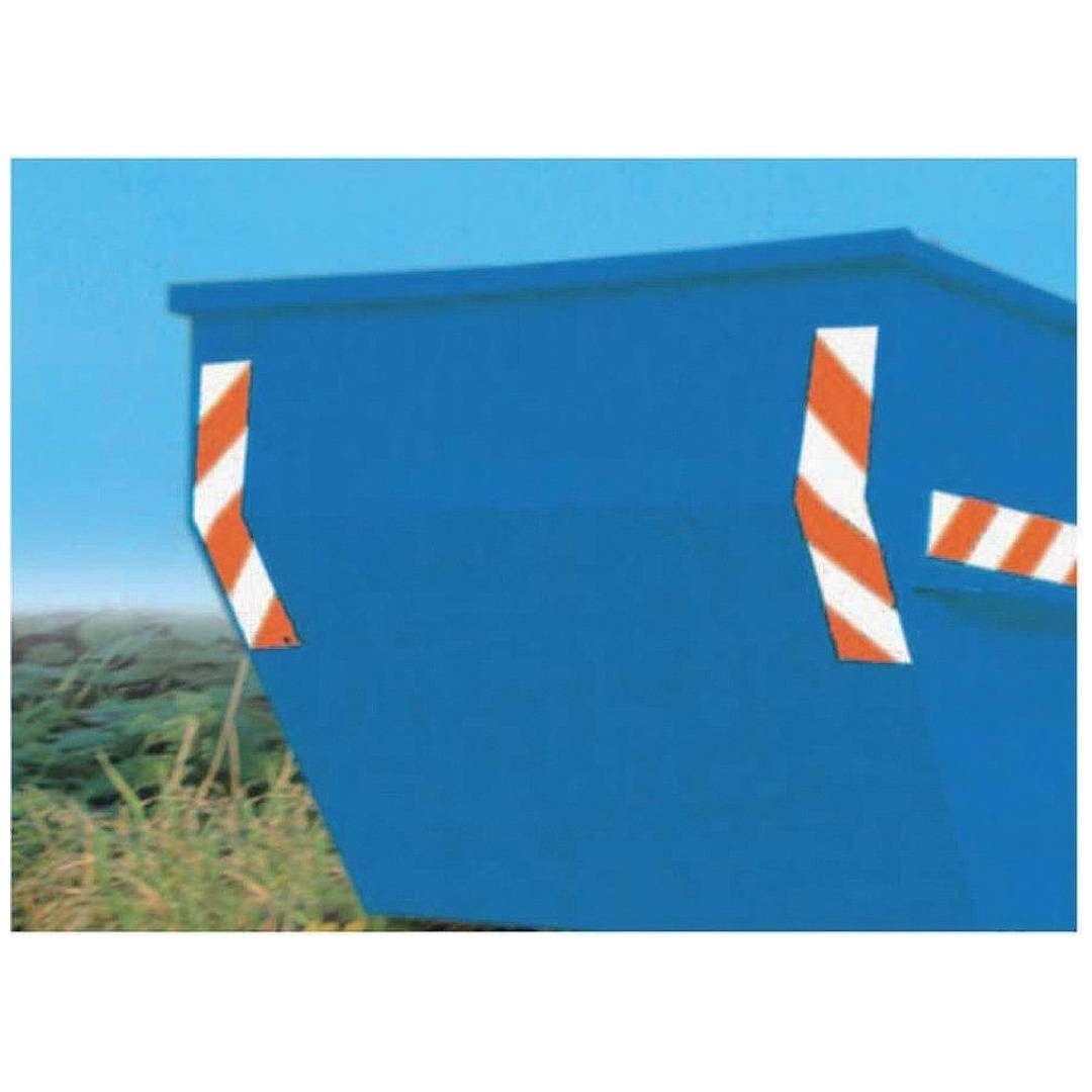 Container-Warnmarkierung 705 x 141 mm, magnetisch, 1 Satz = 4 linksweisend & 4 rechtsweisend
