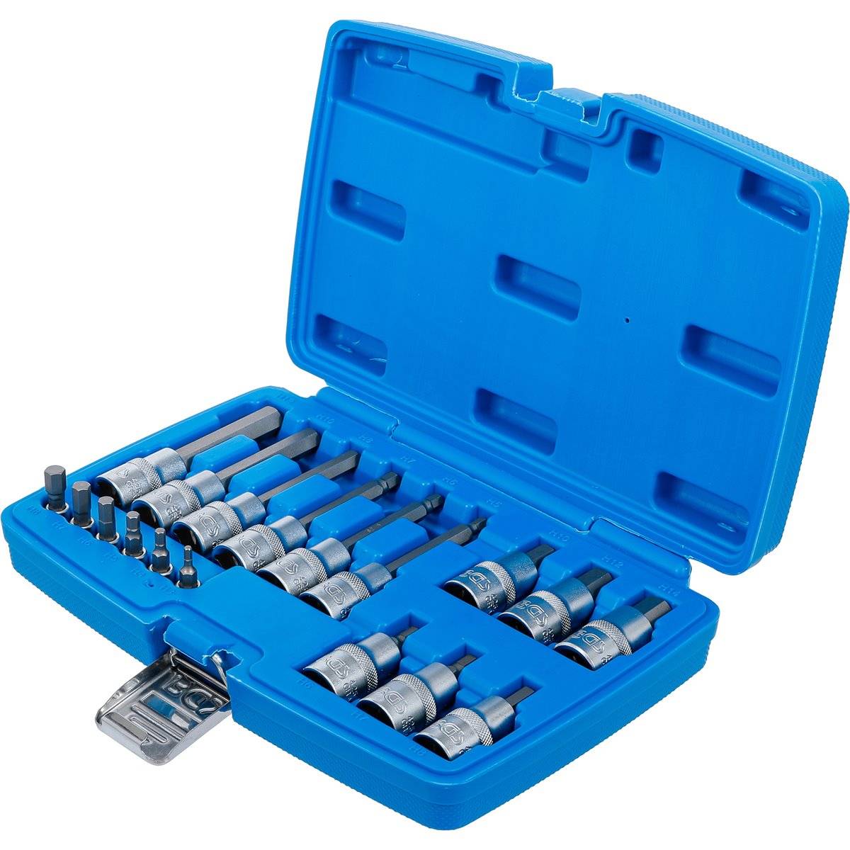 BGS 5171 Bit-Einsatz-Satz, Antrieb Innenvierkant 6 ,3 mm (1/4") / 12,5 mm (1/2"), 18tlg