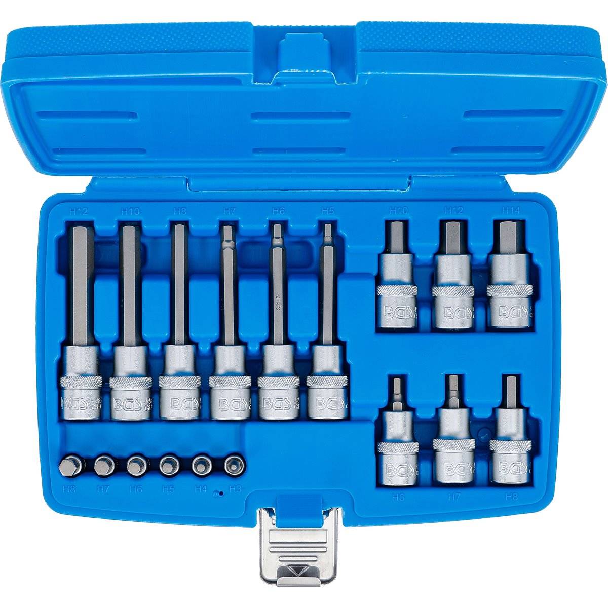 BGS 5171 Bit-Einsatz-Satz, Antrieb Innenvierkant 6 ,3 mm (1/4") / 12,5 mm (1/2"), 18tlg