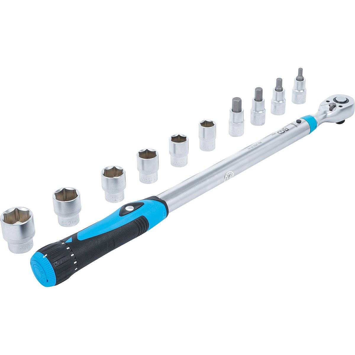 BGS 2865 Drehmomentschlüssel-Satz, Abtrieb Innenvi erkant 12,5 mm (1/2"), 40 - 200 Nm, 11-tlg.