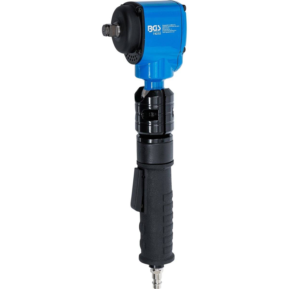 BGS 74232 Druckluft-Schlagschrauber, abgewinkelt, mit dreh- und neigbarem Kopf, 12,5 mm (1/2"), 650