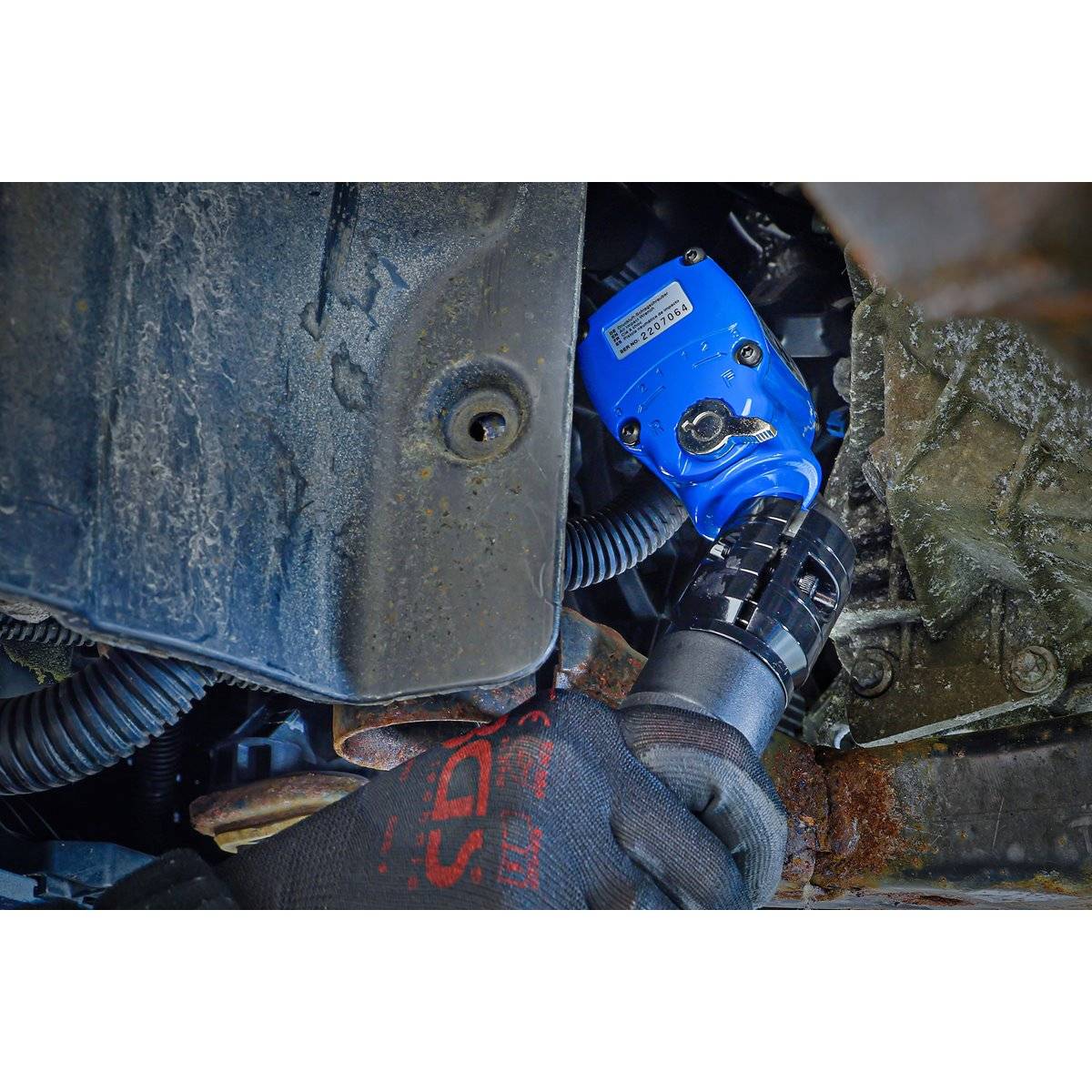 BGS 74232 Druckluft-Schlagschrauber, abgewinkelt, mit dreh- und neigbarem Kopf, 12,5 mm (1/2"), 650