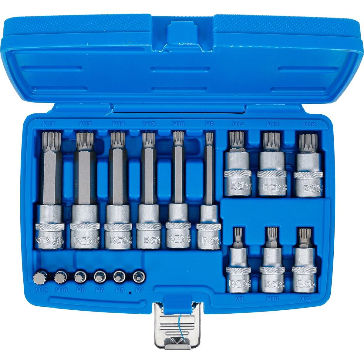 BGS 5172 Bit-Einsatz-Satz, Antrieb Innenvierkant 6 ,3 mm (1/4") / 12,5 mm (1/2"), Innenvielzahn (für