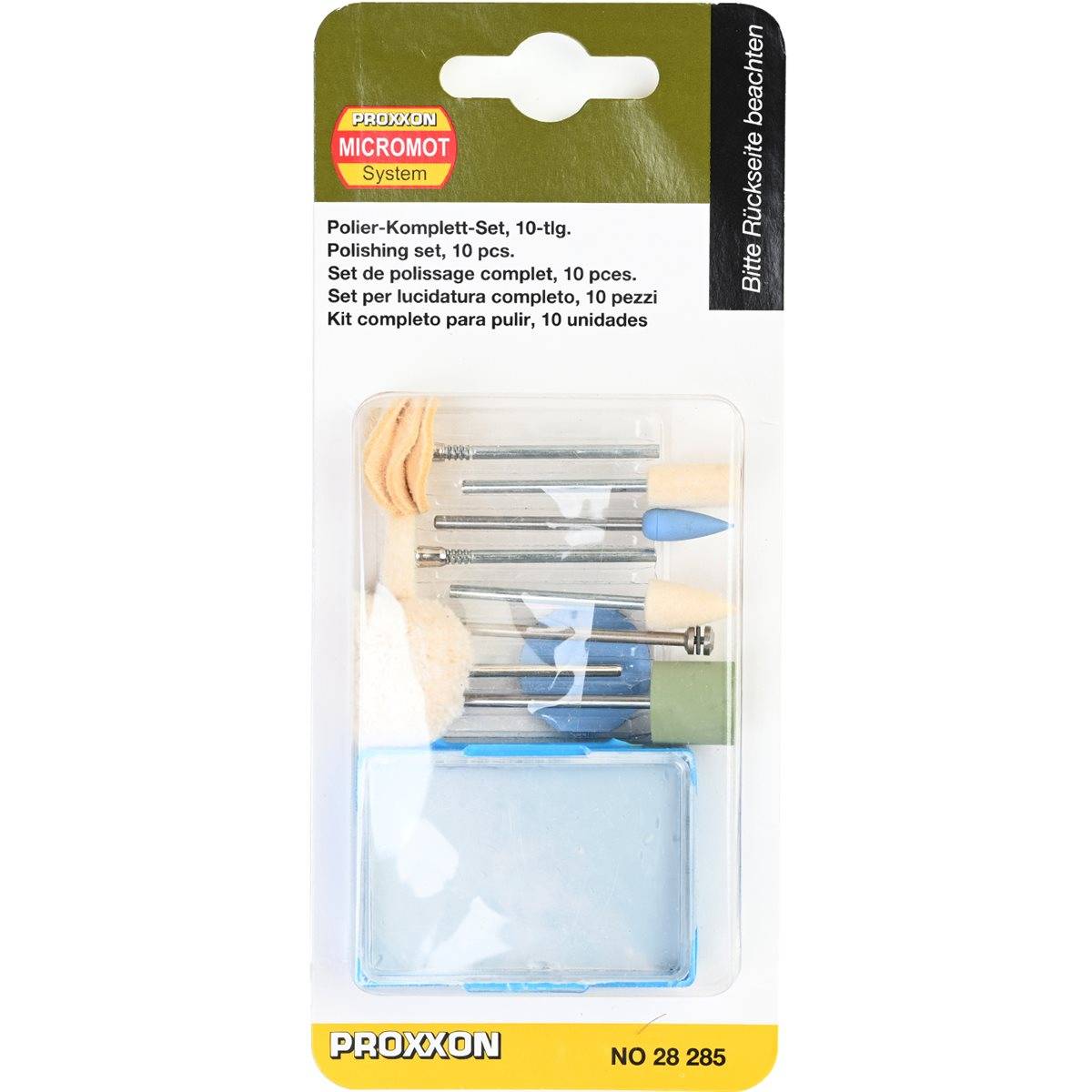 Proxxon 28285 Polier-Komplett-Set, 10-teilig