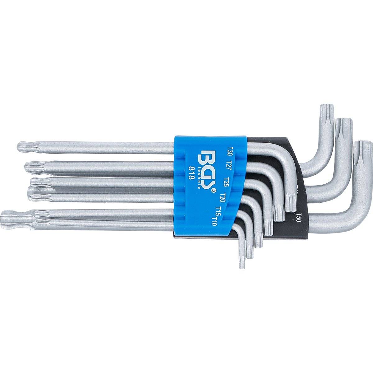 BGS 818 Winkelschlüssel-Satz, T-Profil mit Kugelko pf, T10 - T50, 9-tlg.