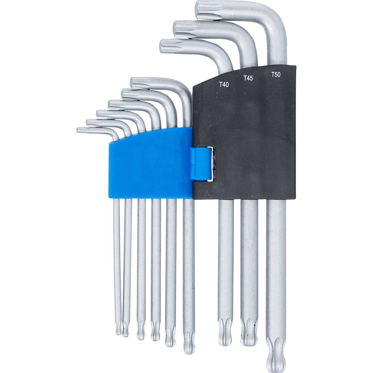 BGS 818 Winkelschlüssel-Satz, T-Profil mit Kugelko pf, T10 - T50, 9-tlg.