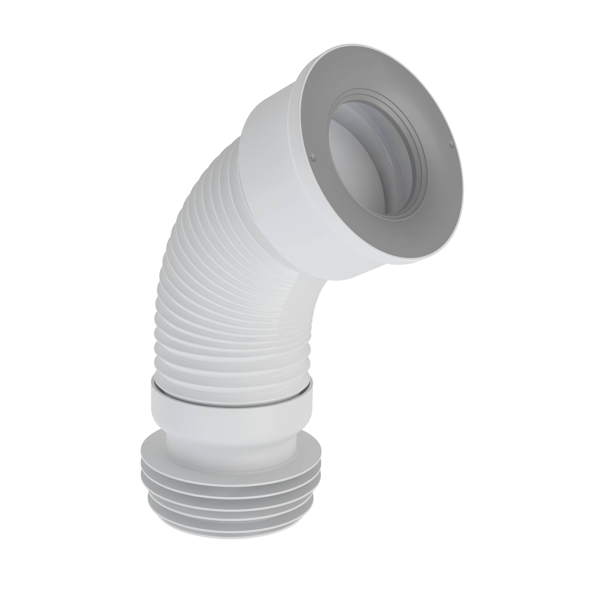 AIRFIT WC-Anschluss-Rohr, DN 98-120, flexibel, weiß, 285-500 mm ausziehbar, Nr. 90010WA, 1 Stk.