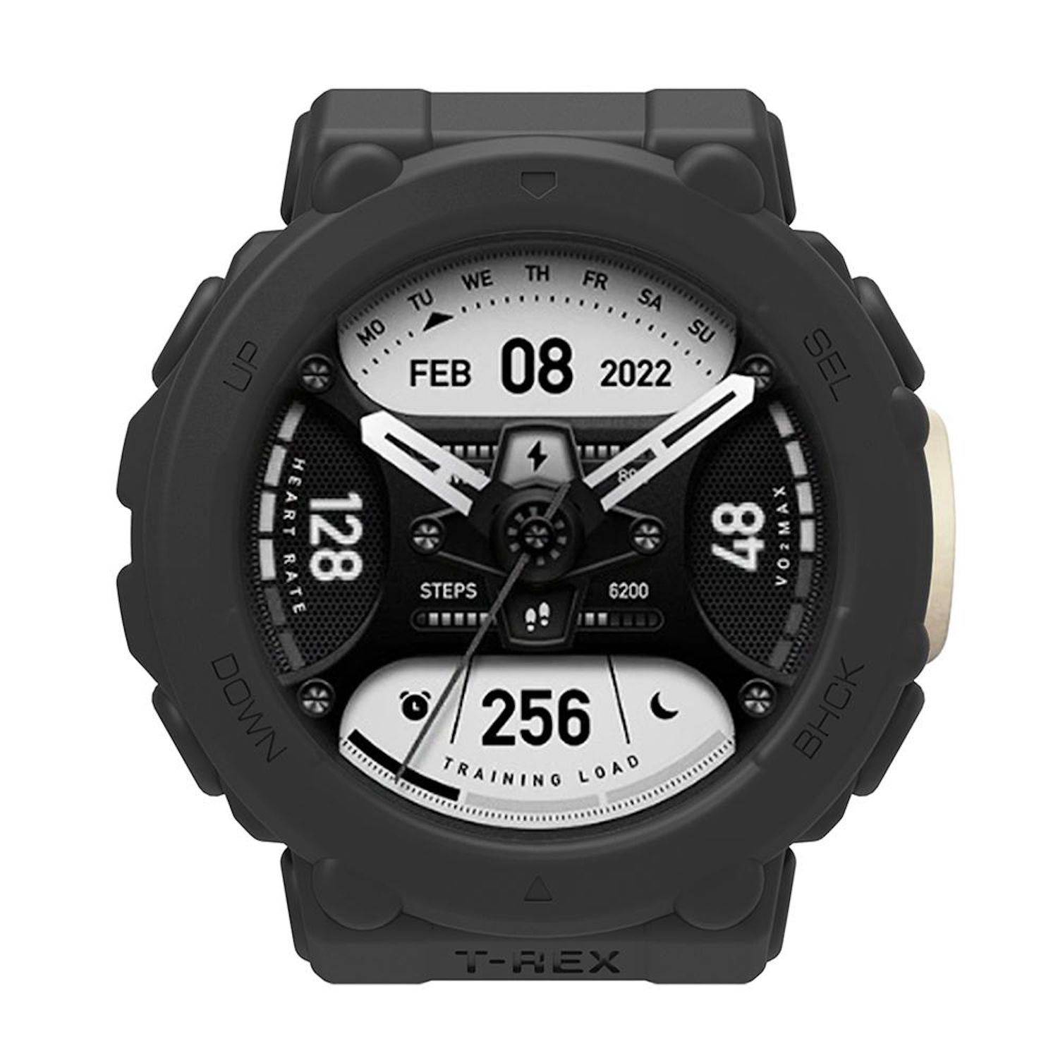 Für Amazfit T-Rex 2 Design Soft Silikon Smart Watch Schutz Gehäuse Hülle Schwarz