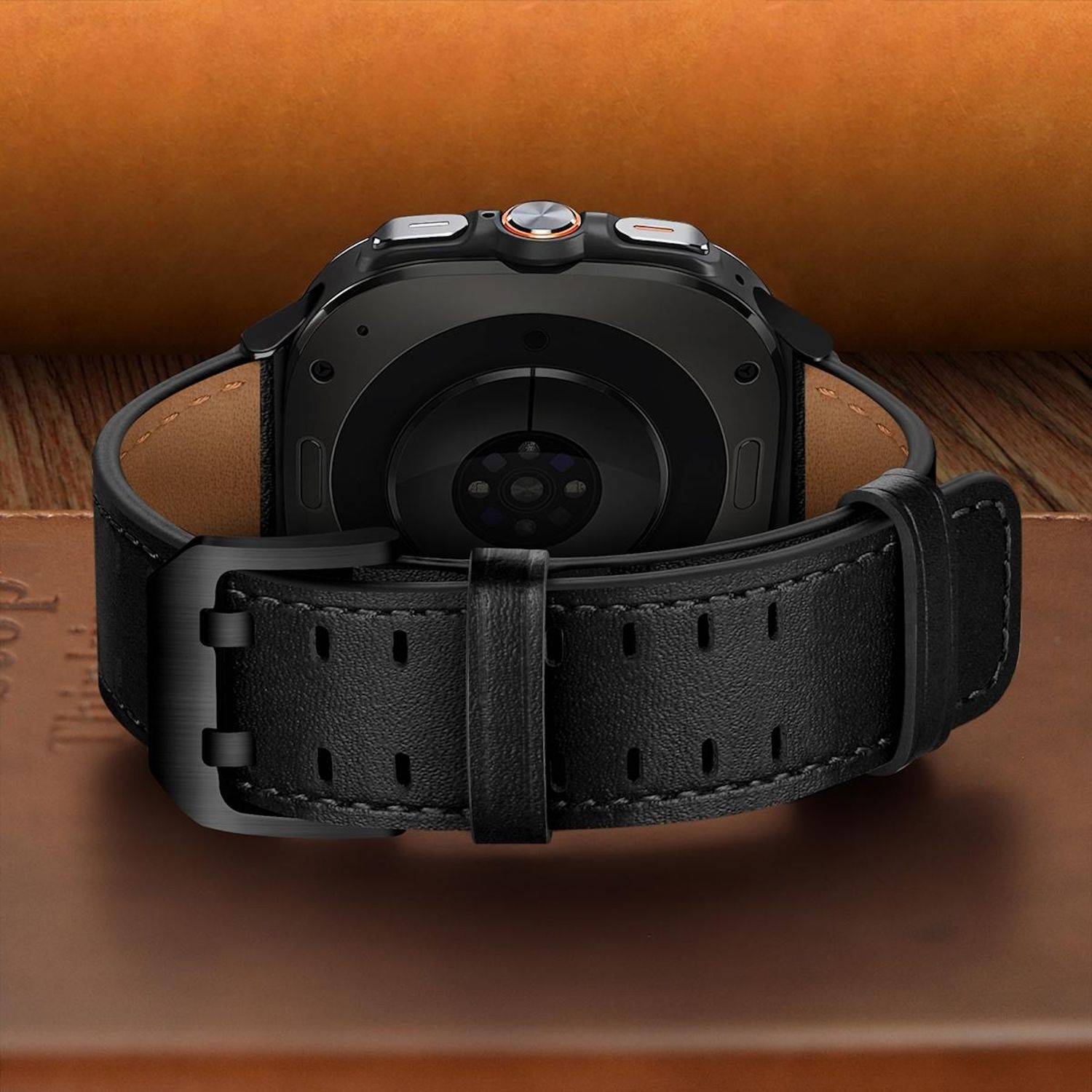 Echtleder Armband für Samsung Galaxy Watch 9 / 8 / 8 Classic Doppelverschluss