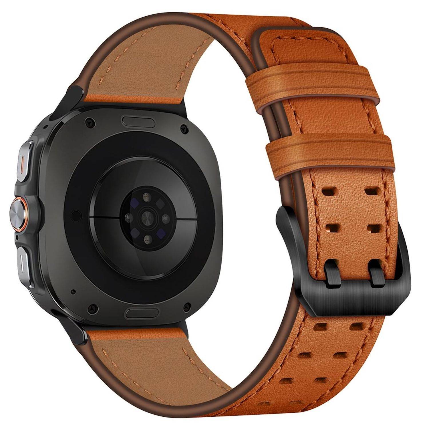 Echtleder Armband für Samsung Galaxy Watch 9 / 8 / 8 Classic Doppelverschluss