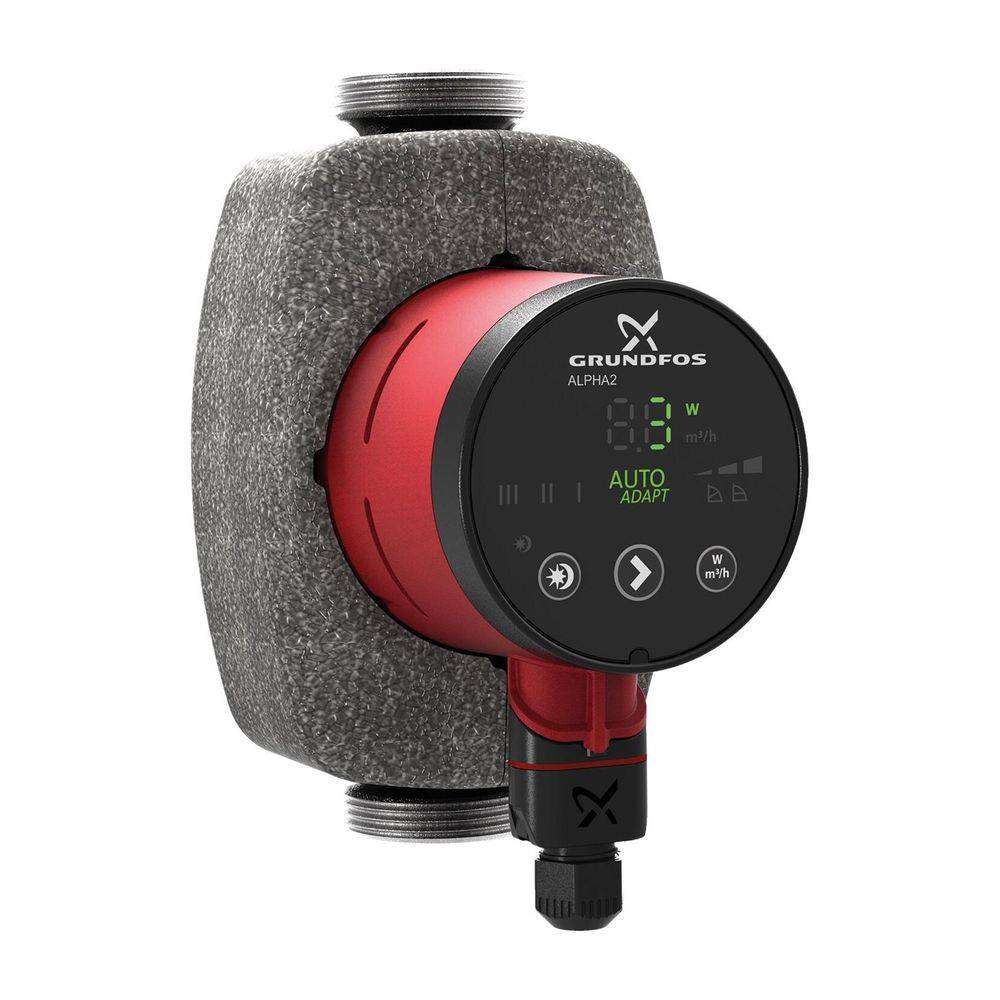 Grundfos Hocheffizienz Umwälzpumpe ALPHA2 25-40 N 180mm, 230V 1 1/2" max. Förderhöhe 4m, Edelstahl