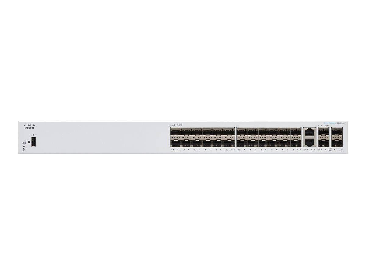CBS350-24S-4G-UK - Cisco Business 350 Series L3 Managed Switch, 24 x Gigabit SFP + 2 Combo Ethernet/Gigabit