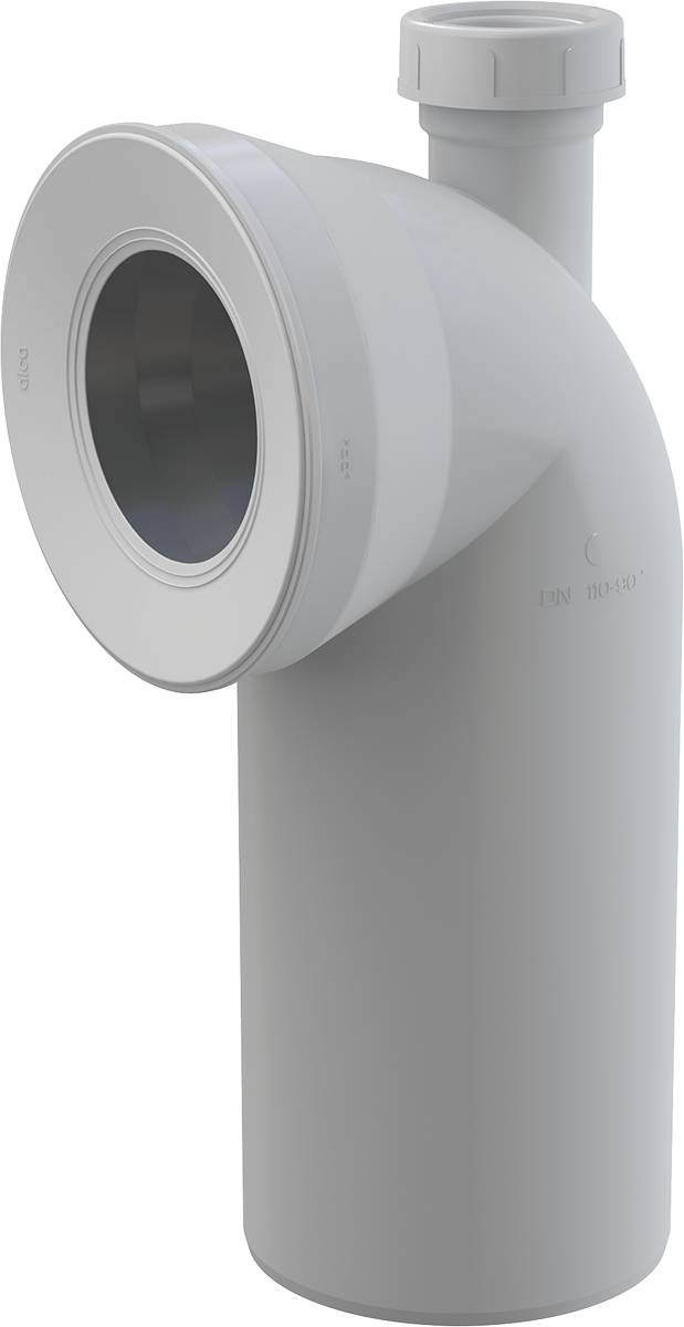 Alcadrain A90-90P40A WC Anschlussbogen 90° mit Konnektor Anschluss DN40