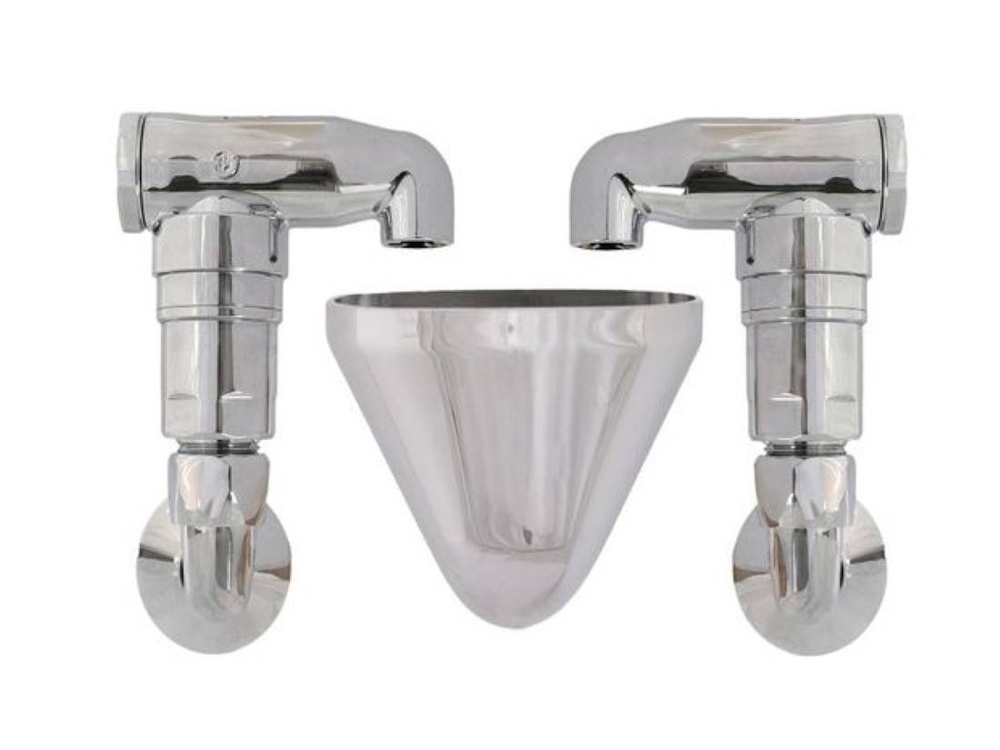 Schlösser Armaturen ROHRBELUEFTER BAUFORM E, 2-FACH AUFPUTZ, 1/2"x3/4"x1/2", CHROM, DVGW