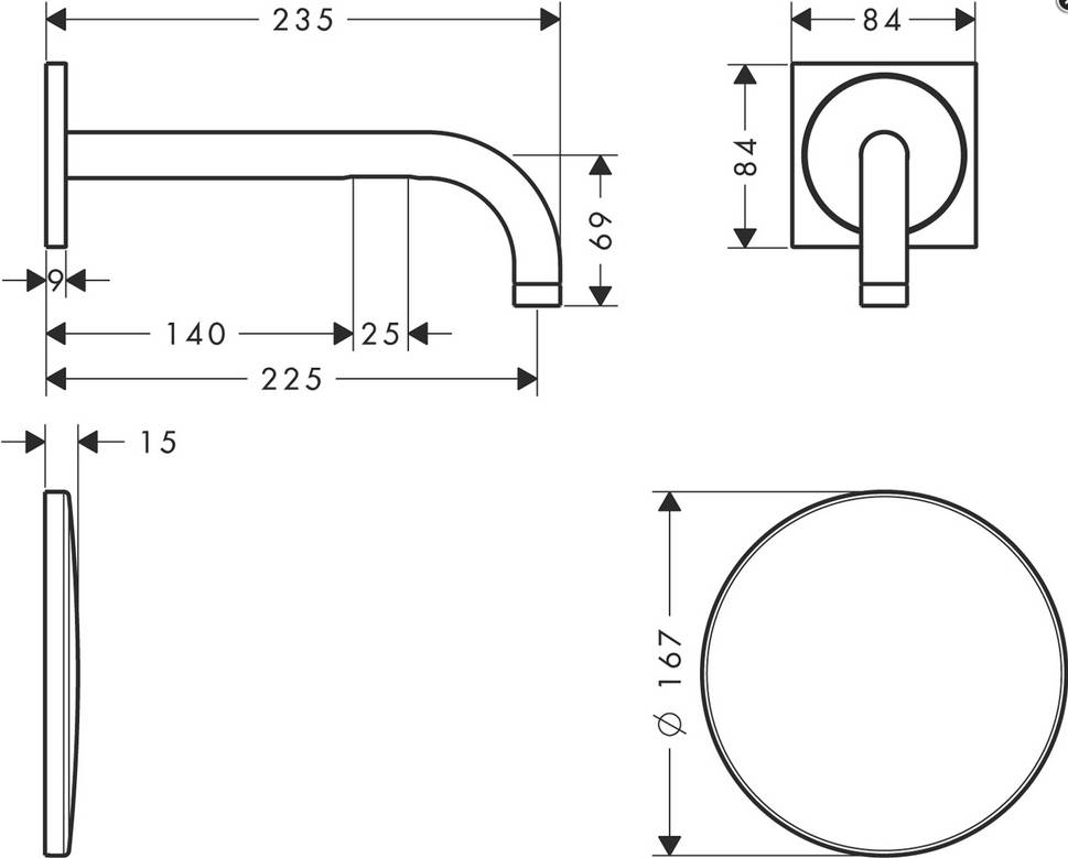 hansgrohe 760345, 1x -04011097677880