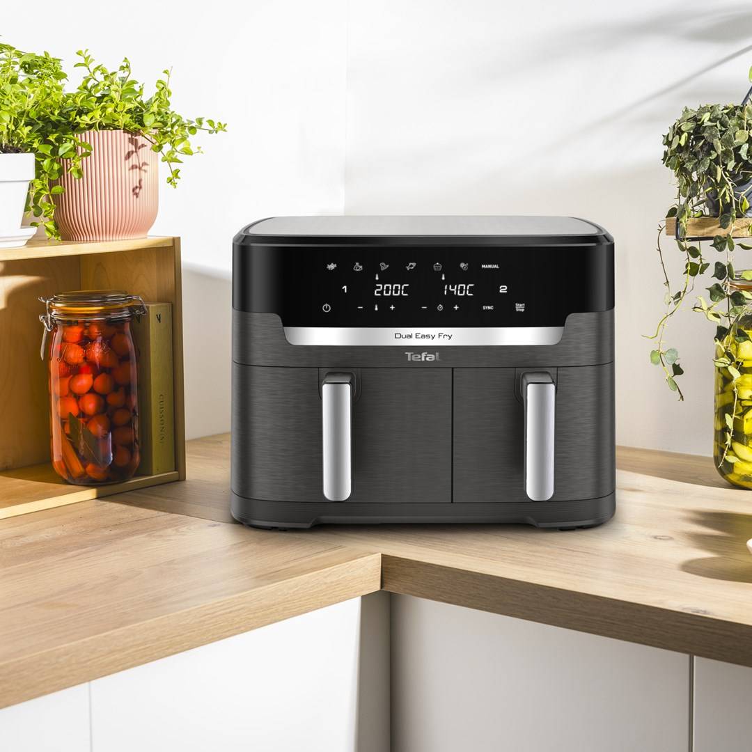 Tefal EY942H Dual Easy Fry Heißluftfritteuse 11L