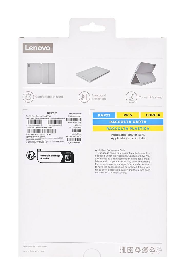 Lenovo Flip-Hülle für Tablet - Polyurethan