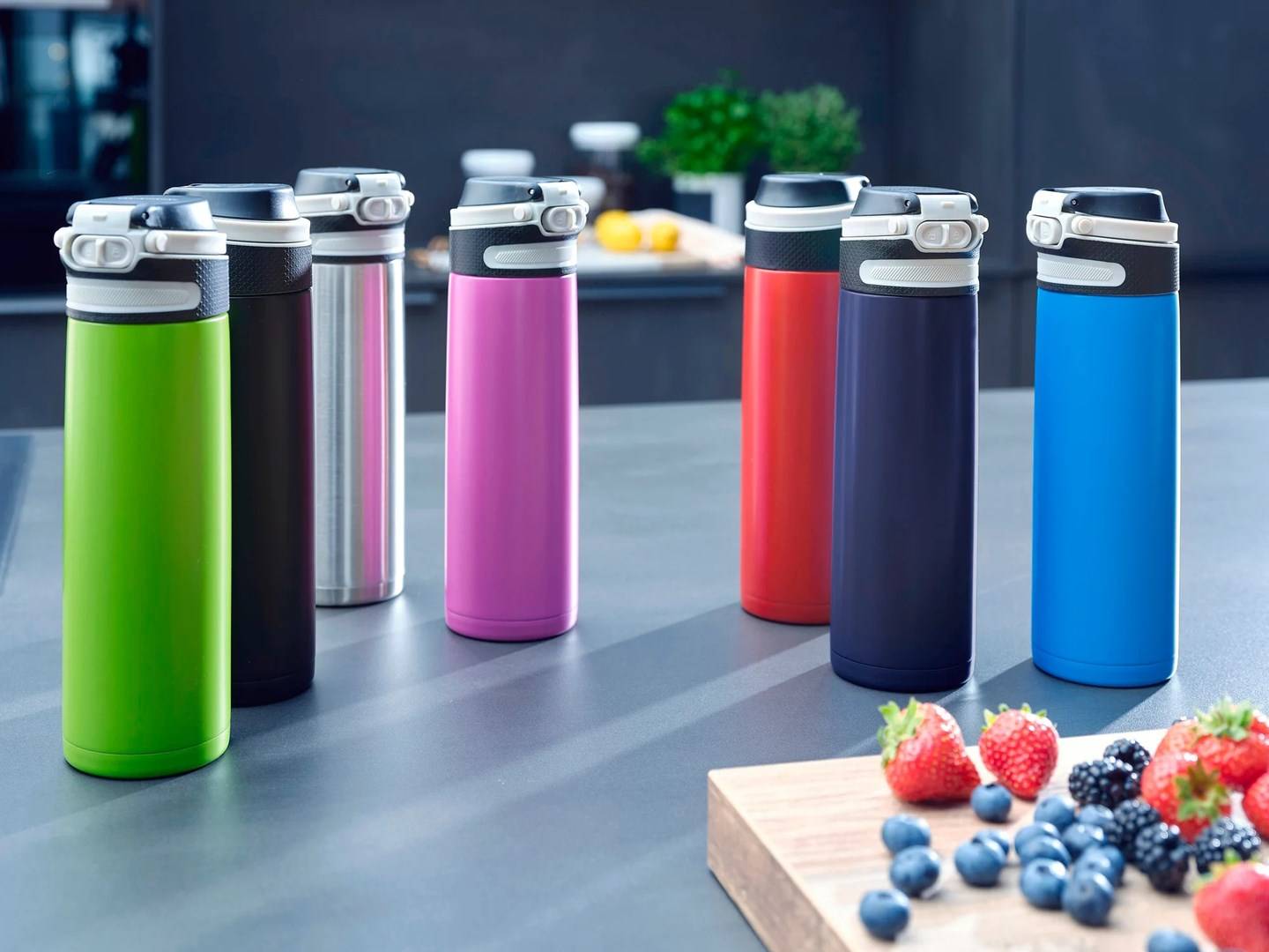 Leifheit Thermosflasche Flip 600 ml Lila