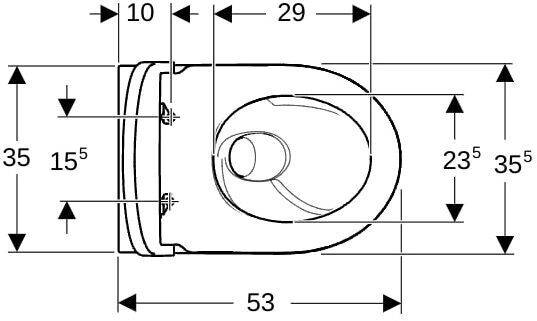GE iCon Set WWC, Tiefsp., geschl. Form TurboFlush, m. WC-Sitz, T:53cm, weiß