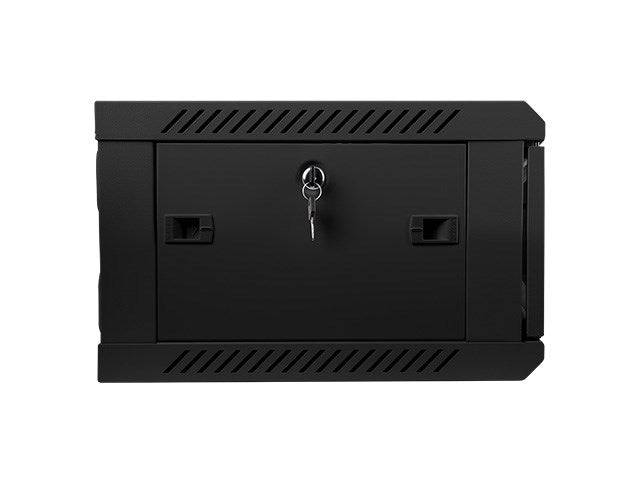 Lanberg WF01-6404-10B, 4U, Wandmontiertes Regal, 60 kg, Schwarz, Stahl, Gehärtetes Glas, Geschlossen