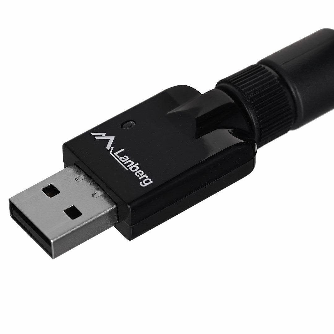 Lanberg NC-0150-WE - Kabellos - USB - WLAN - 2400 Mbit/s - Schwarz