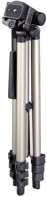 Hama Star 75 Dreibeinstativ 1/4 Zoll Arbeitshöhe=42.5 - 125cm Champagner inkl. Tasche, Wasserwaage