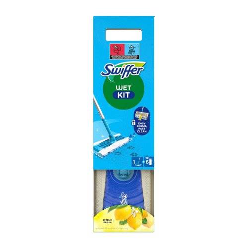 Swiffer WET KIT 1 Bodenwischer+ 6 feuchte Bodentücher CITRUS FRESH