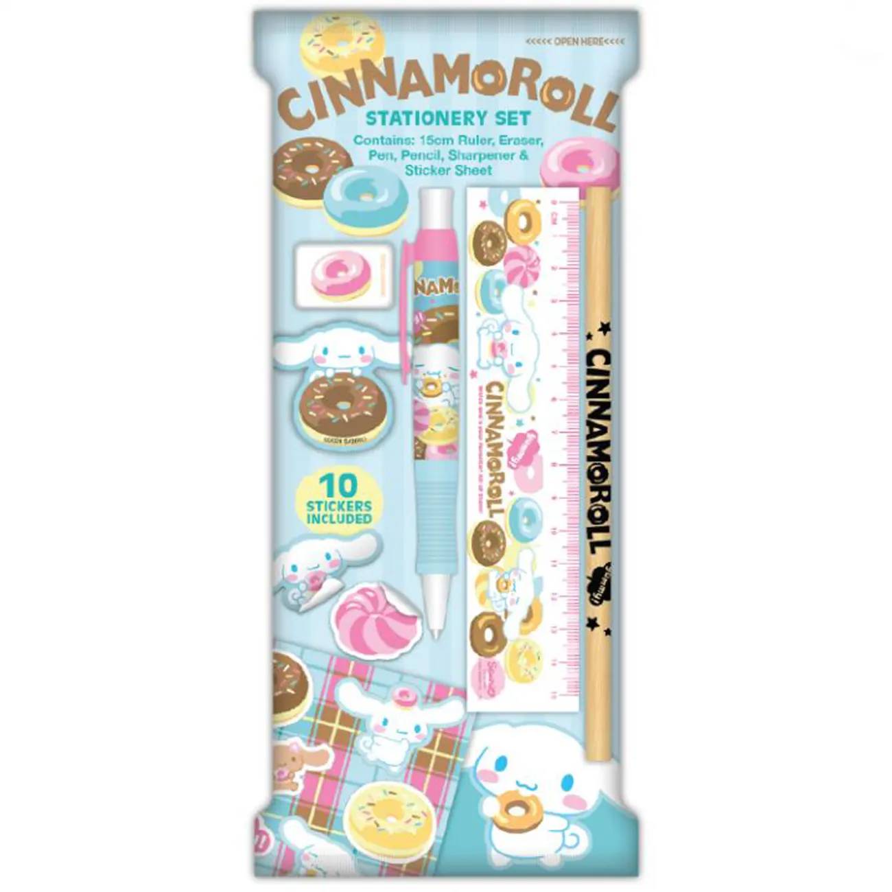 BlueSkyStudios Sanrio Schreibwarenset Cinnamoroll 6teilig Multimedia-Technik PapierBüroSchreibwar