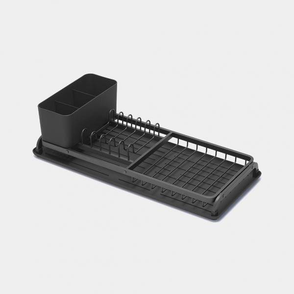 Brabantia Abtropfgestell-Set, Abtropfer, Rack, Freistehend, Besteck, Geschirrspülmittel, Trinkbehälter, Utensilien, Schw