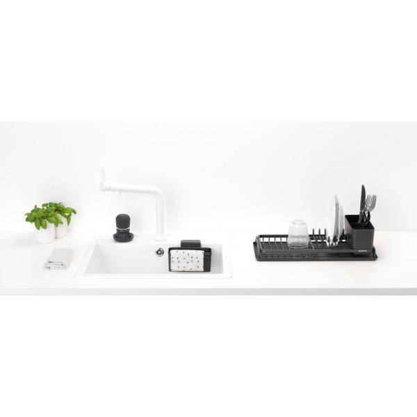 Brabantia Abtropfgestell-Set, Abtropfer, Rack, Freistehend, Besteck, Geschirrspülmittel, Trinkbehälter, Utensilien, Schw