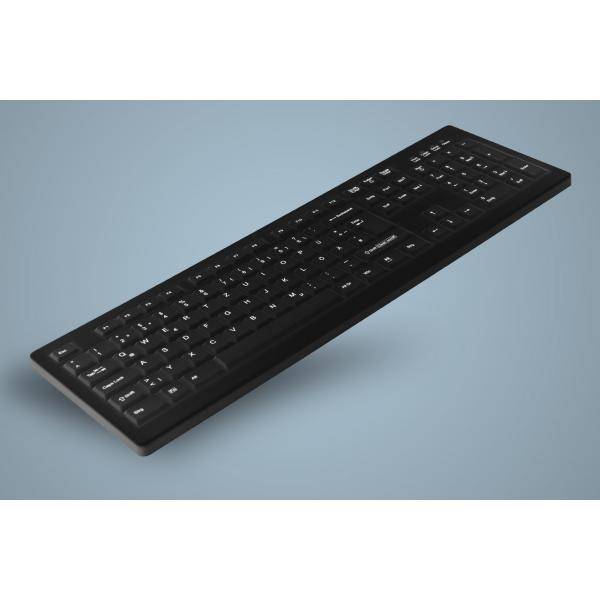 Active Key AK-C8100, Volle Größe (100%), Kabelgebunden, USB, Membran Key Switch, QWERTZ, Schwarz