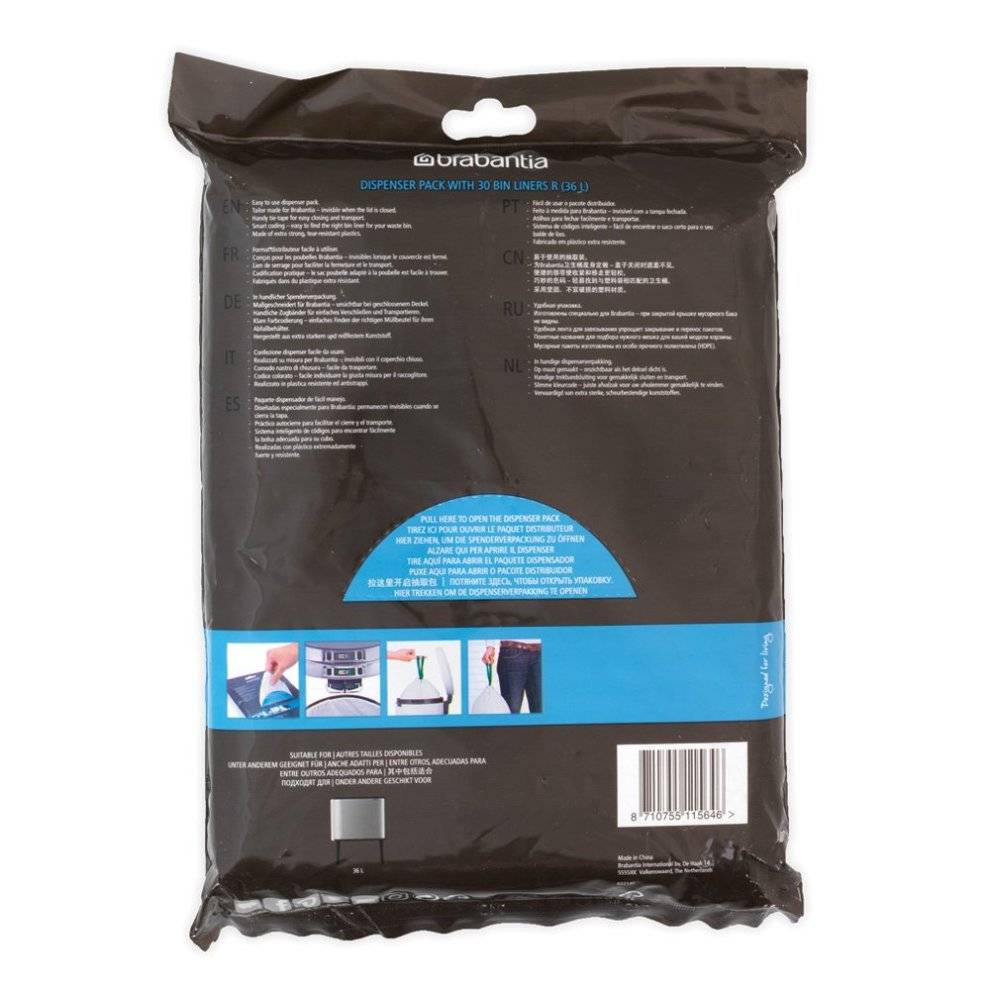 Brabantia 138546, 36 l, Kunststoff, 10 mm, 694 mm, 400 g, 40 Stück(e)