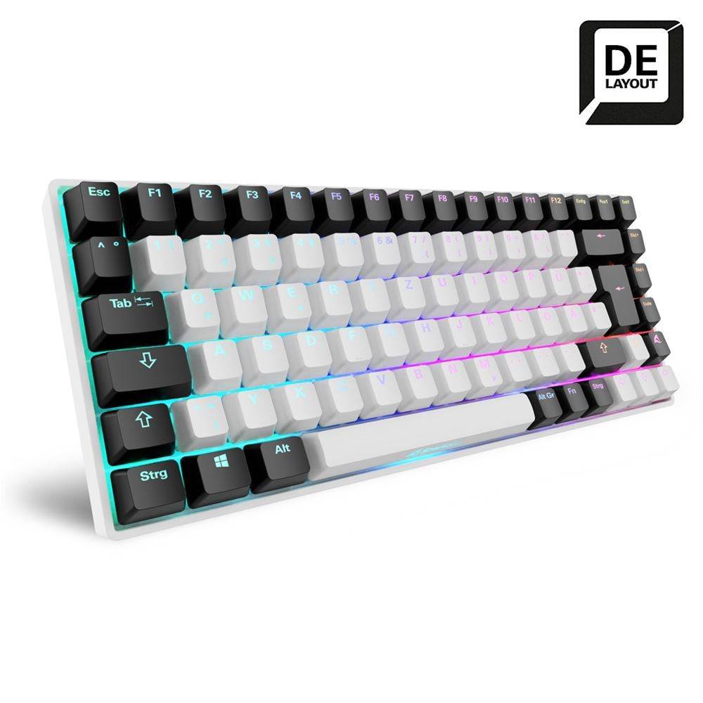 Sharkoon SKILLER SGK50 S3 - Tastatur - 75% - Hintergrundbeleuchtung - USB - QWERTZ - Deutsch -