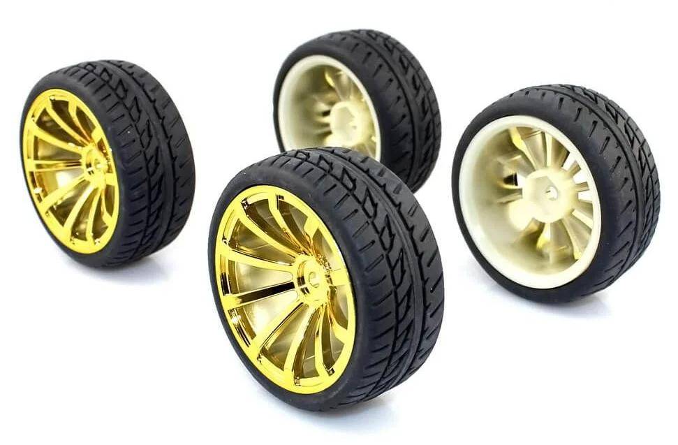 Elecrow 4-Rad-Chassis Set, servogesteuerte Lenkung, Metallgetriebe, Motor, für Arduino, 142-teilig