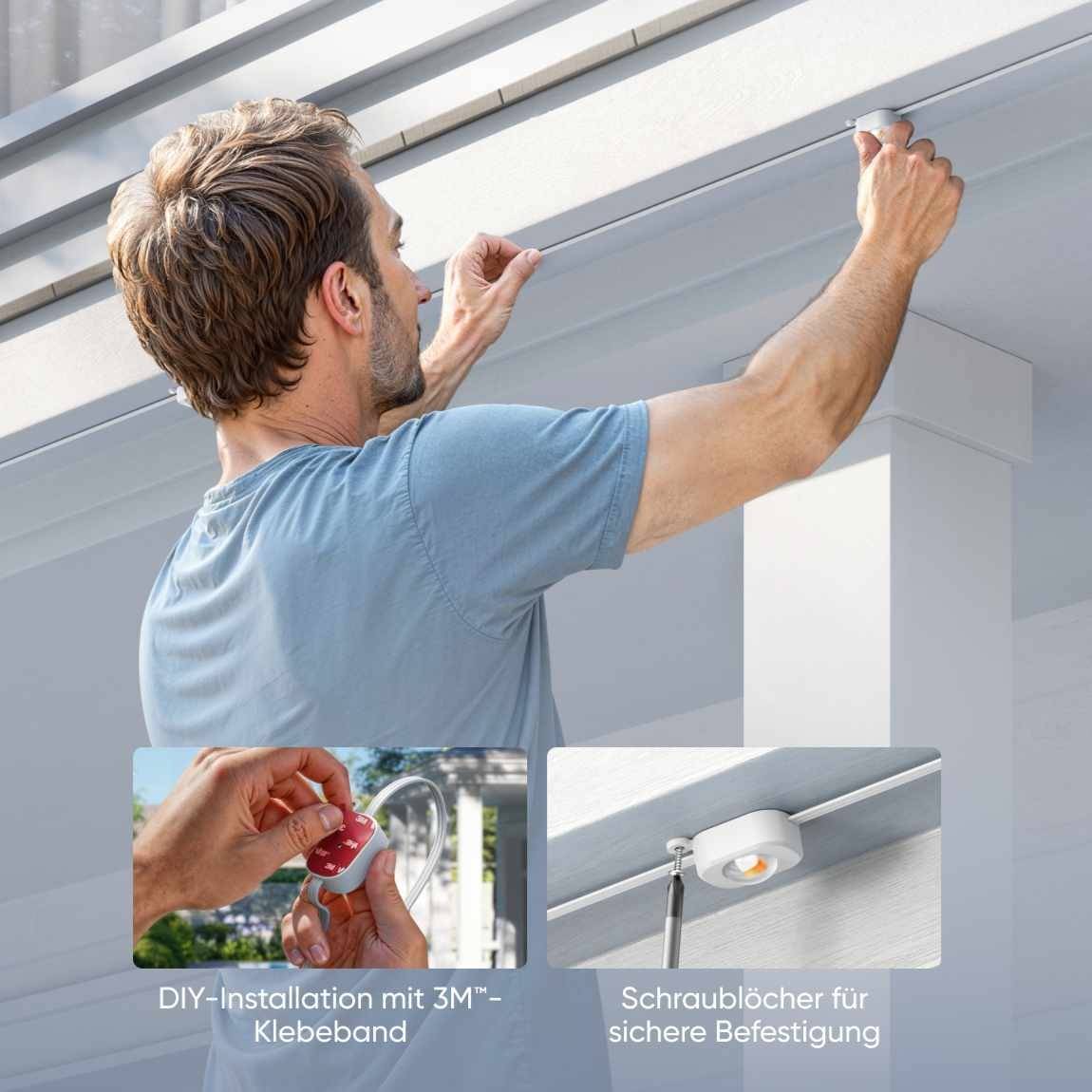 EUFY Permanent Outdoor Light, 15m, Leichte Dekorationskette, Mehrfarbig, Flexibel, AC, 15000 mm